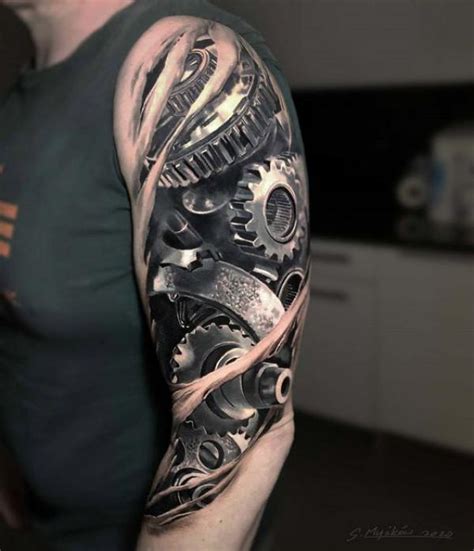 mechanical sleeve tattoo|mechanical sleeve tattoo designs.